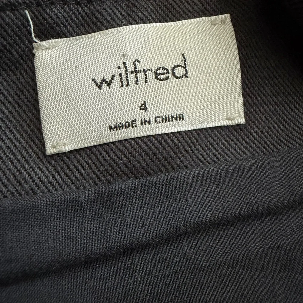 Aritzia Wilfred Rosemond Black Square Neck Mini Dress A-Line with Pockets Size 4 - Picture 6 of 10